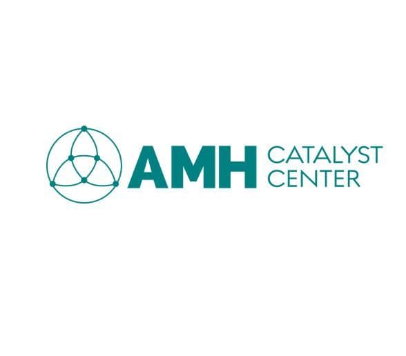 AMH Catalyst Center logo featuring a teal geometric symbol.
