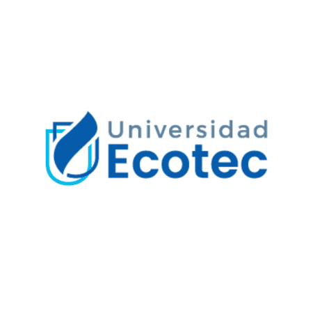 Logo for Universidad Ecotec, featuring a blue stylized U-shape icon and text.