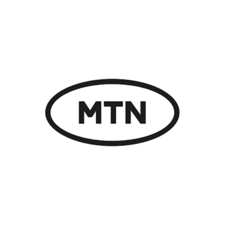The black and white MTN logo, featuring 'MTN' in a horizontal oval shape.