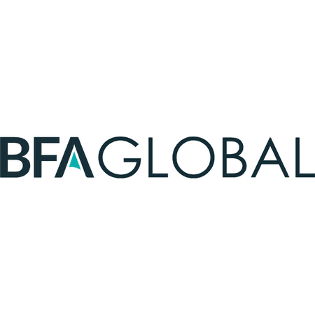 BFA Global logo with a modern sans-serif typeface and a blue triangular accent in the 'A'.
