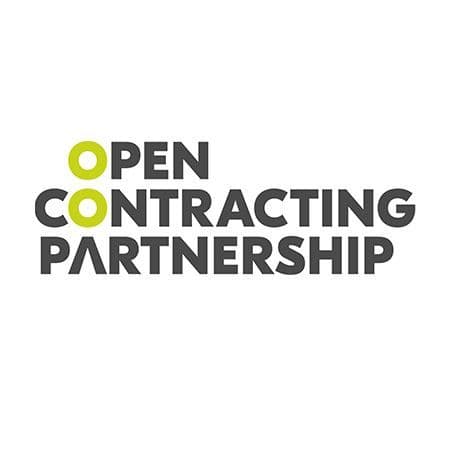 Open Contracting Partnership logo, featuring green highlights on 'Open' and the 'O' in 'Contracting'.