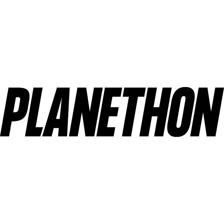 The black word PLANETHON in a bold, sans-serif font on a white background.